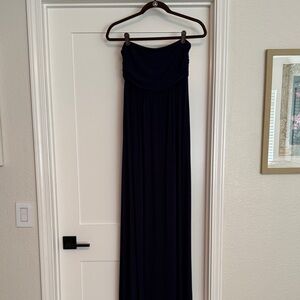 Women's Navy strapless  Maxi Dress by Frenzii